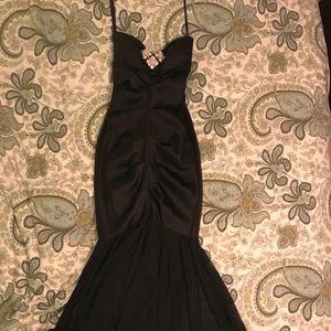 Cache Black Strapless Mermaid Style Evening Gown